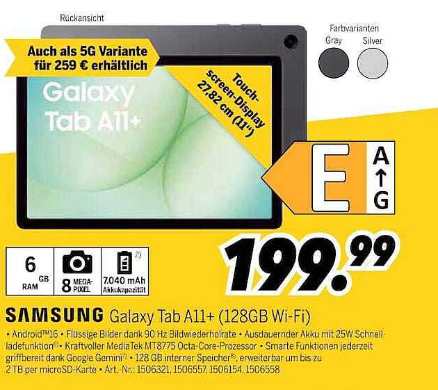 SAMSUNG Galaxy Tab A11+ (128GB Wi-Fi)