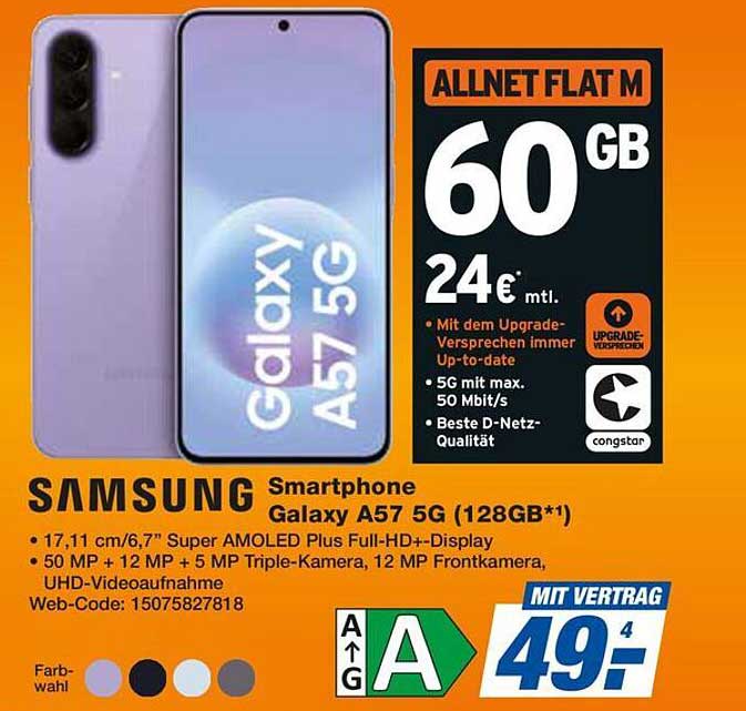 Samsung Smartphone Galaxy A57 5G (128GB*1)