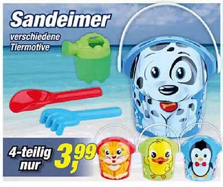 Sandelimer verschiedene Tiermotive