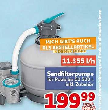 Sandfilterpumpe für Pools bis 60.500 l, inkl. Zubehör