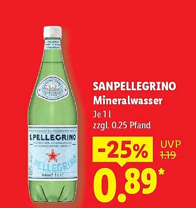 SANPELLEGRINO Mineralwasser