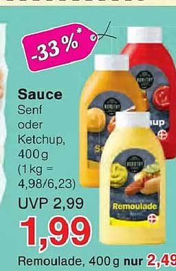 Sauce Senf oder Ketchup, 400g