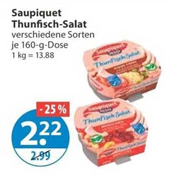 Saupiquet Thunfisch-Salat verschiedene Sorten je 160-g-Dose 1 kg = 13.88