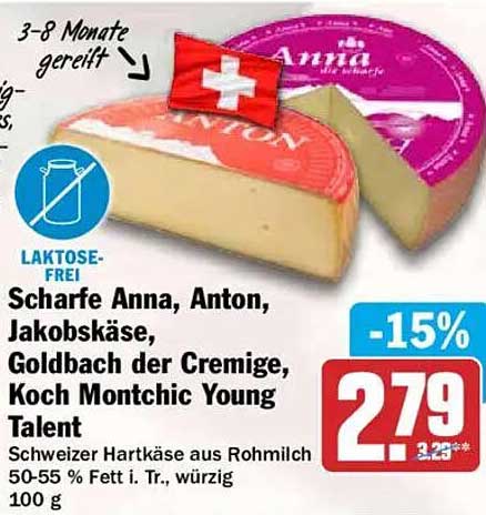 Scharfe Anna, Anton, Jakobskäse, Goldbach der Cremige, Koch Montchic Young Talent