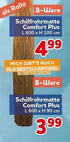 Schilfrohrmatte Comfort Plus L 600 x H 100 cm