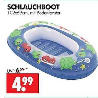 SCHLAUCHBOOT 102x69cm, mit Bodenfenster