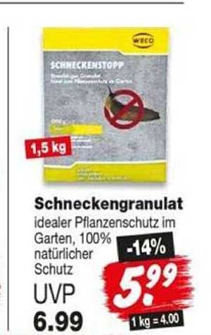 Schneckengranulat idealer Pflanzenschutz im Garten, 100% natürlicher Schutz