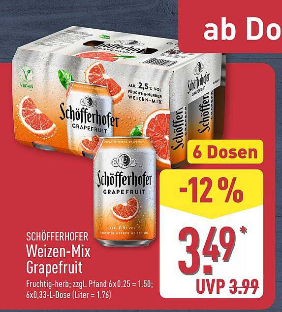SCHÖFFERHOFER Weizen-Mix Grapefruit