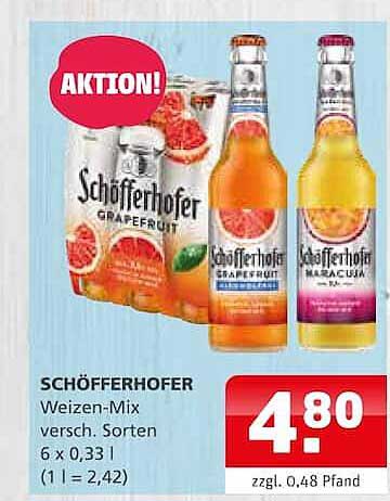 Schöfferhofer Weizen-Mix versch. Sorten 6 x 0,33 l (1 l = 2,42)