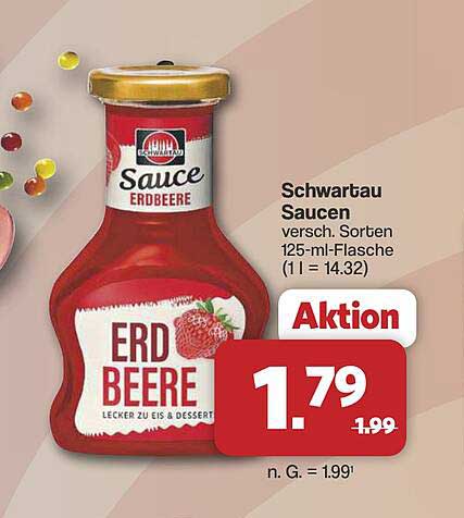 Schwartau Saucen versch. Sorten 125-ml-Flasche (1 l = 14.32)