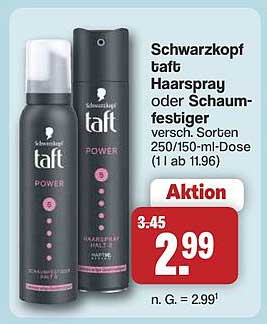 Schwarzkopf taft Haarspray oder Schaumfestiger