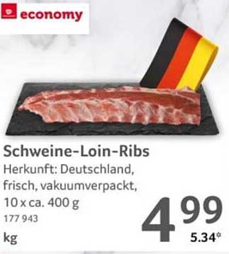 Schweine-Loin-Ribs