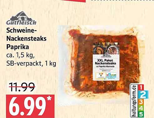 Schweine-Nackensteaks Paprika