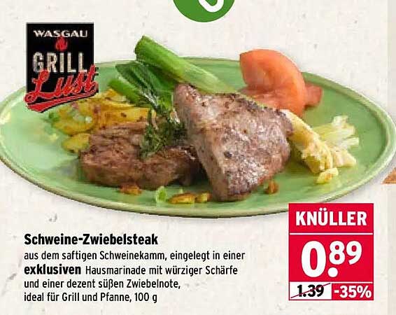 Schweine-Zwiebelsteak