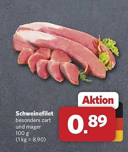 Schweinefilet besonders zart und mager 100 g (1kg = 8,90)