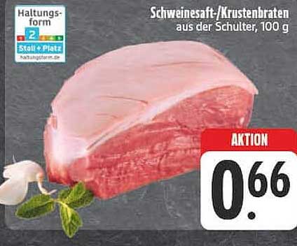 Schweinesaft-/Krustenbraten aus der Schulter, 100 g