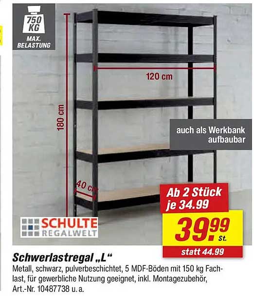 Schwerlastregal „L“