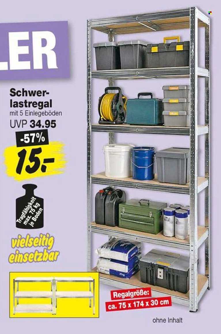 Schwerlastregal mit 5 Einlegeböden