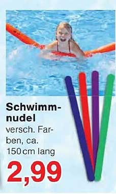 Schwimm-nudel versch. Farben, ca. 150 cm lang