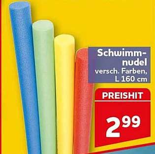 Schwimm-nudel versch. Farben, L 160 cm