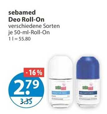 sebamed Deo Roll-On verschiedene Sorten je 50-ml-Roll-On 1 l = 55.80
