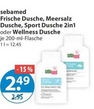 sebamed Frische Dusche, Meersalz Dusche, Sport Dusche 2in1 oder Wellness Dusche je 200-ml-Flasche