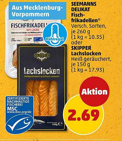 SEEMANNS DELIKAT Fischfrikadellen*