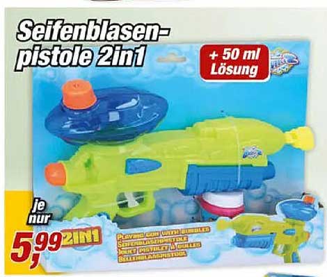 Seifenblasen-pistole 2in1