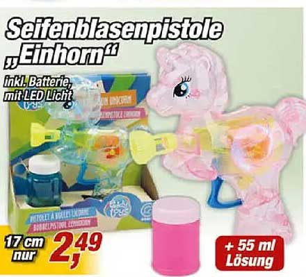 Seifenblasenpistole „Einhorn“