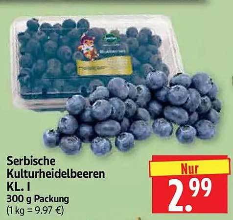 Serbische Kulturheidelbeeren