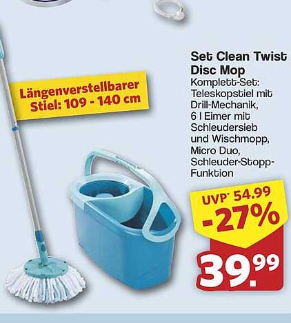 Set Clean Twist Disc Mop