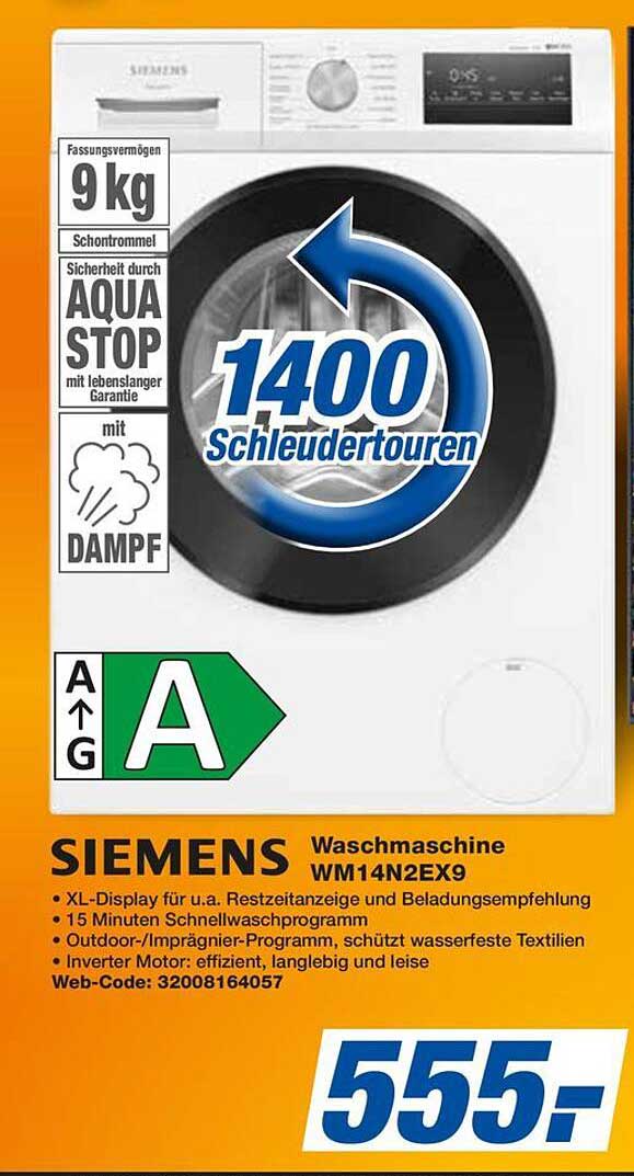 SIEMENS Waschmaschine WM14N2EX9