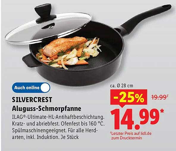 SILVERCREST Aluguss-Schmorpfanne