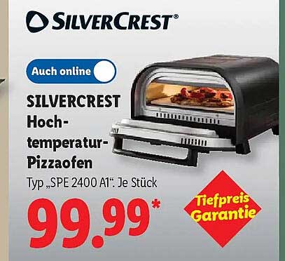 SILVERCREST Hochtemperatur-Pizzaofen Typ „SPE 2400 A1“ Je Stück