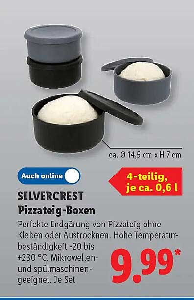 SILVERCREST Pizzateig-Boxen