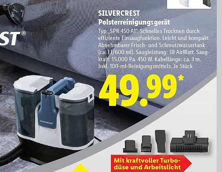 SILVERCREST Polsterreinigungsgerät