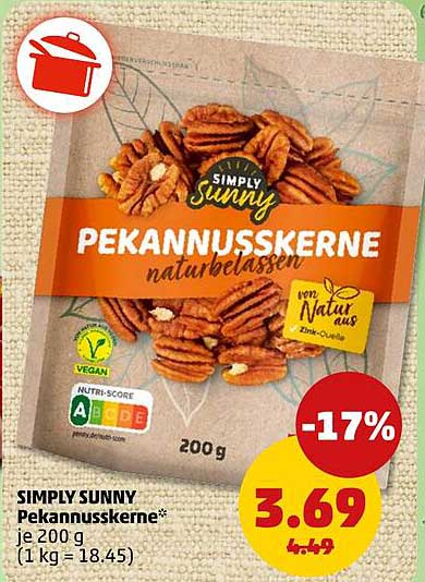 SIMPLY SUNNY Pekannusskerne naturbelassen