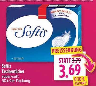 Softis Taschentücher super-soft 30 x 9er Packung