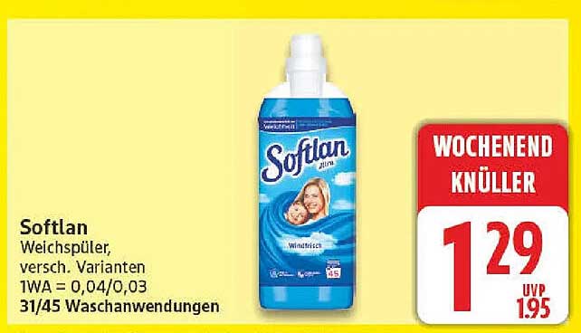 Softlan Weichspüler, versch. Varianten 1WA = 0,04/0,03 31/45 Waschanwendungen