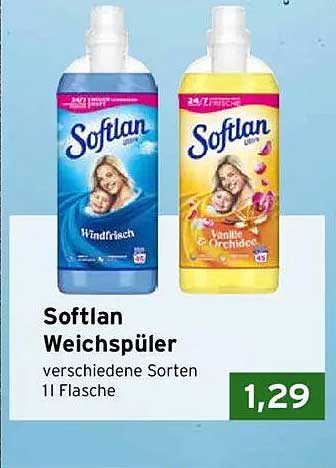 Softlan Weichspüler verschiedene Sorten 1 l Flasche