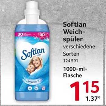 Softlan Weichspüler verschiedene Sorten 124 591 1000-ml-Flasche