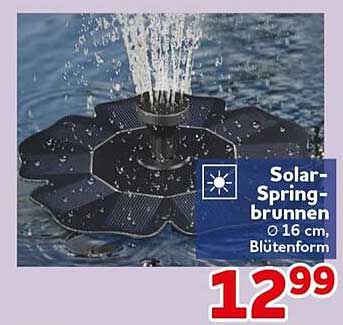 Solar-Springbrunnen Ø 16 cm, Blütenform