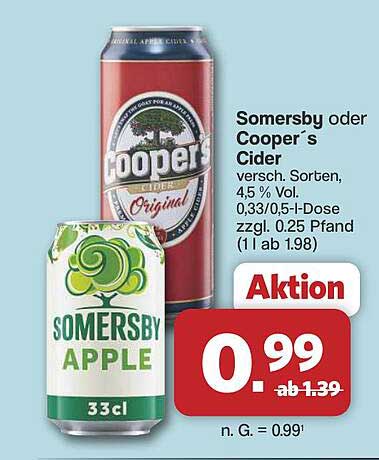 Somersby oder Cooper’s Cider