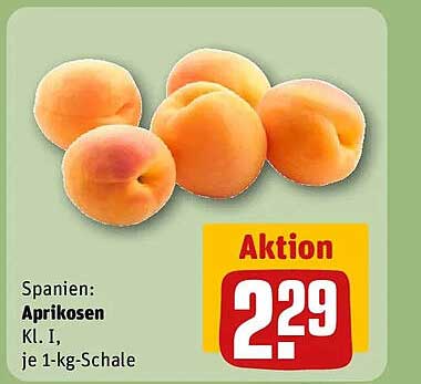 Spanien: Aprikosen Kl. I, je 1-kg-Schale