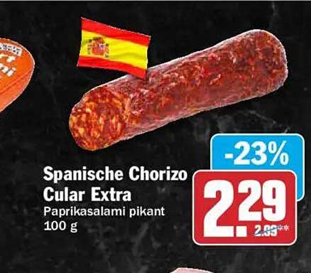 Spanische Chorizo Cular Extra Paprikasalami pikant 100 g