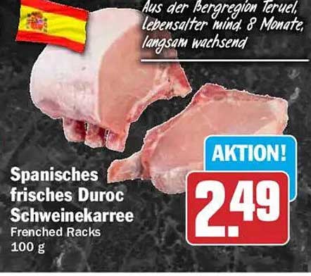 Spanisches frisches Duroc Schweinekaree