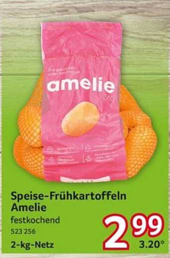 Speise-Frühkartoffeln Amelie festkochend 2-kg-Netz