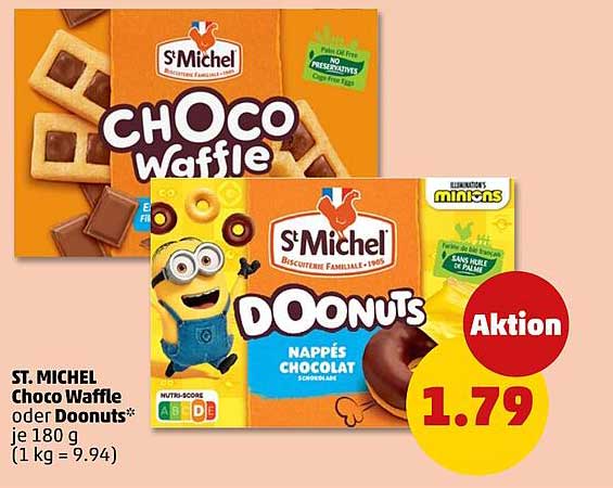 ST. MICHEL Choco Waffle oder Donuts* je 180 g