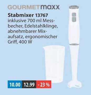 Stabmixer 13767 inklusive 700 ml Messbecher, Edelstahlklinge, abnehmbarer Mixaufsatz, ergonomischer Griff, 400 W