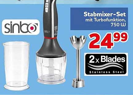 Stabmixer-Set mit Turbofunktion, 750 W